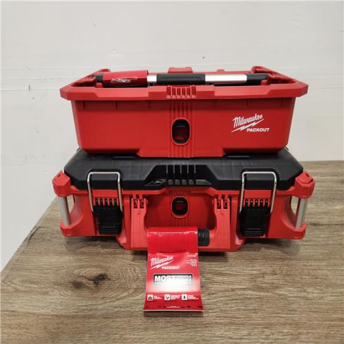 Phoenix Location NEW Milwaukee PACKOUT 22 in. Medium Red Tool Box with 75 lbs. Weight Capacity with PACKOUT Tool Tray with Quick Adjust Dividers