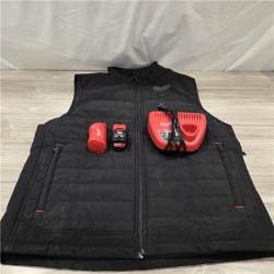 AS-IS Milwaukee Large Black M12 Heated Axis Vest Kit