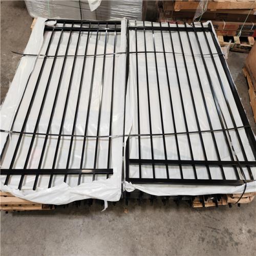 Phoenix Location Fencer Wire 6 ft. x 4 ft. Flat Top Anti-Rust Metal Black Fence Gate Pallet (26 Gates)