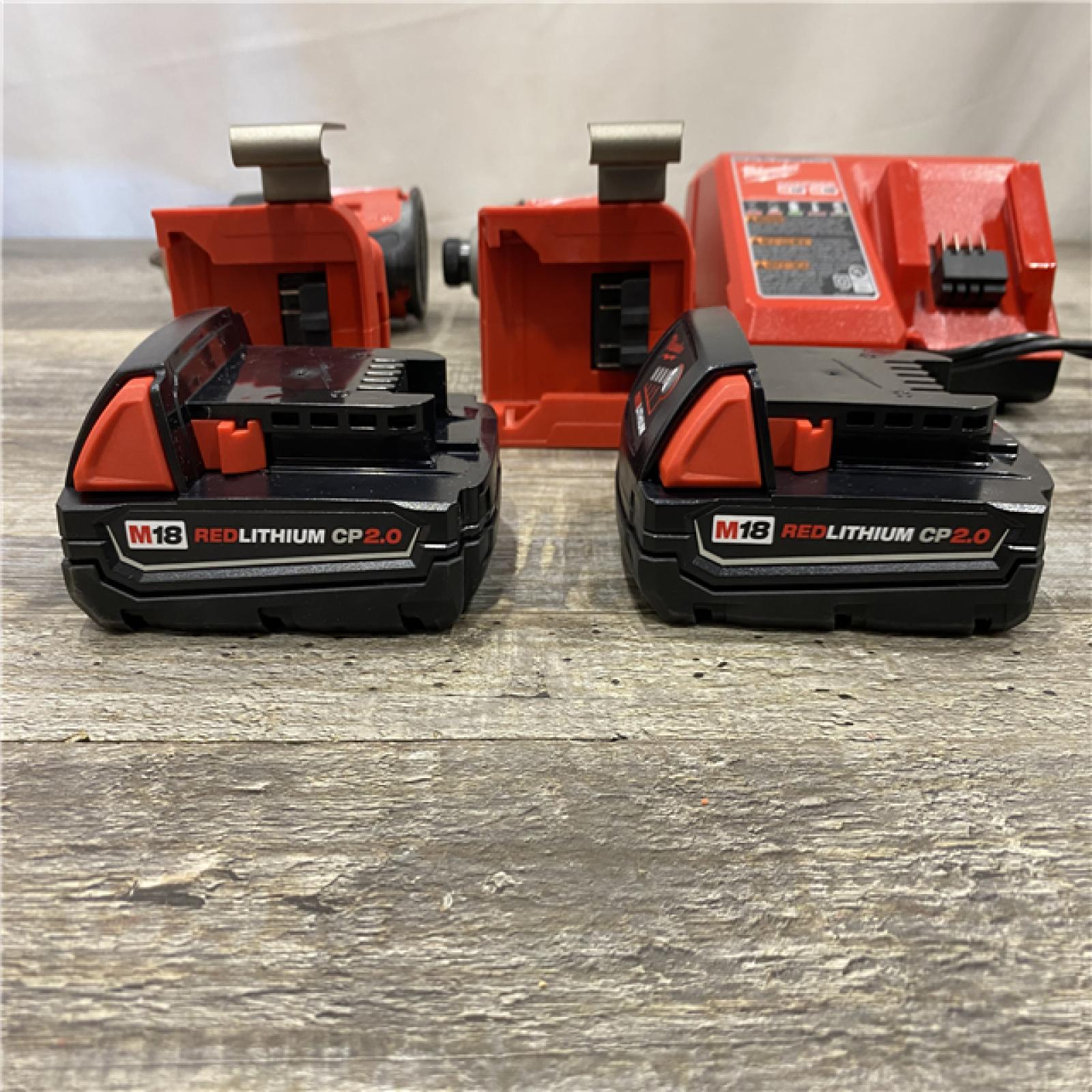 AS-IS Milwaukee 18V Lithium-Ion Brushless Cordless Compact Drill/Impact Combo Kit