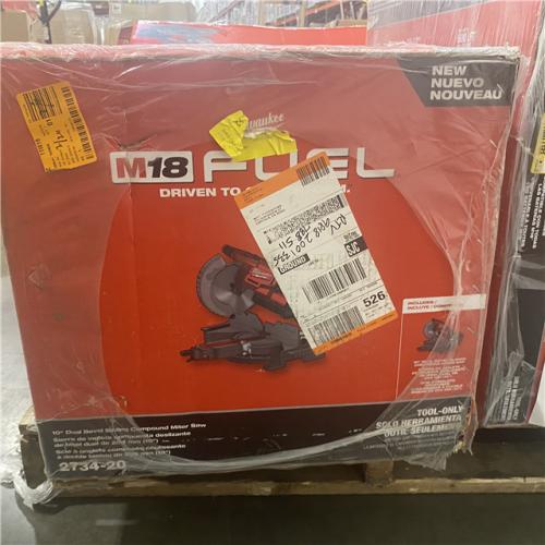 NEW- Milwaukee M18 FUEL Brushless Cordless 10 in. Dual Bevel Sliding Compound Miter Saw (Tool-Only)