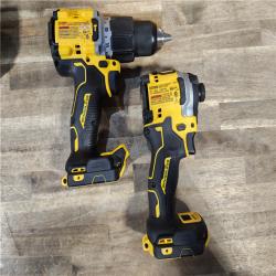 HOUSTON LOCATION - AS-IS DEWALT 20V MAX XR Hammer Drill and ATOMIC Impact Driver 2 Tool Cordless Combo Kit with (2) 4.0Ah Batteries, Charger, and Bag
