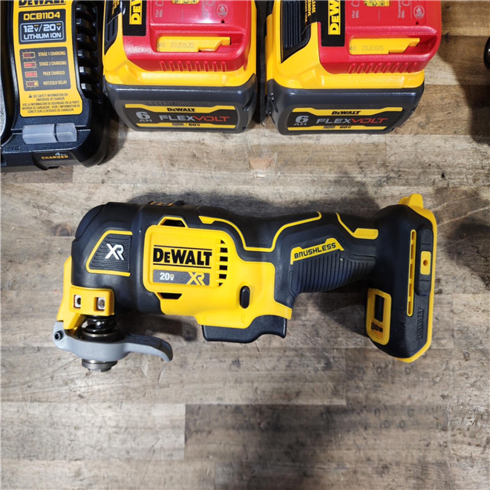 HOUSTON LOCATION - AS-IS (APPEARS LIKE NEW) DeWalt 20V MAX Lithium-Ion Cordless 3-Tool Combo Kit with (2) FLEXVOLT 6.0 Ah Batteries and Charger