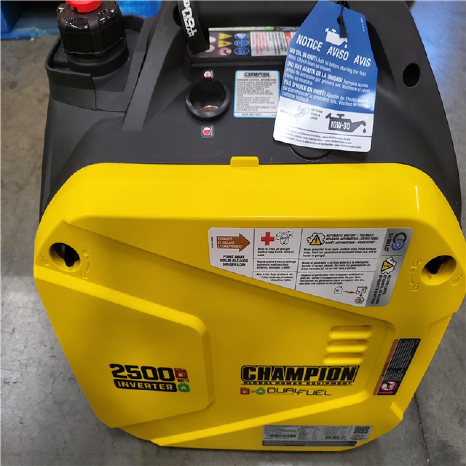 CALIFORNIA NEW CHAMPION 2500 WATT INVERTER GENERATOR