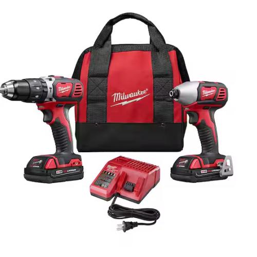 NEW! - Milwaukee M18 18V Lithium-Ion Cordless Hammer Drill/Impact Driver