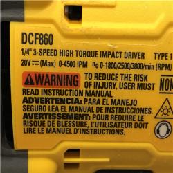 AS-IS DEWALT 20V MAX XR Cordless Impact Driver (Tool Only)