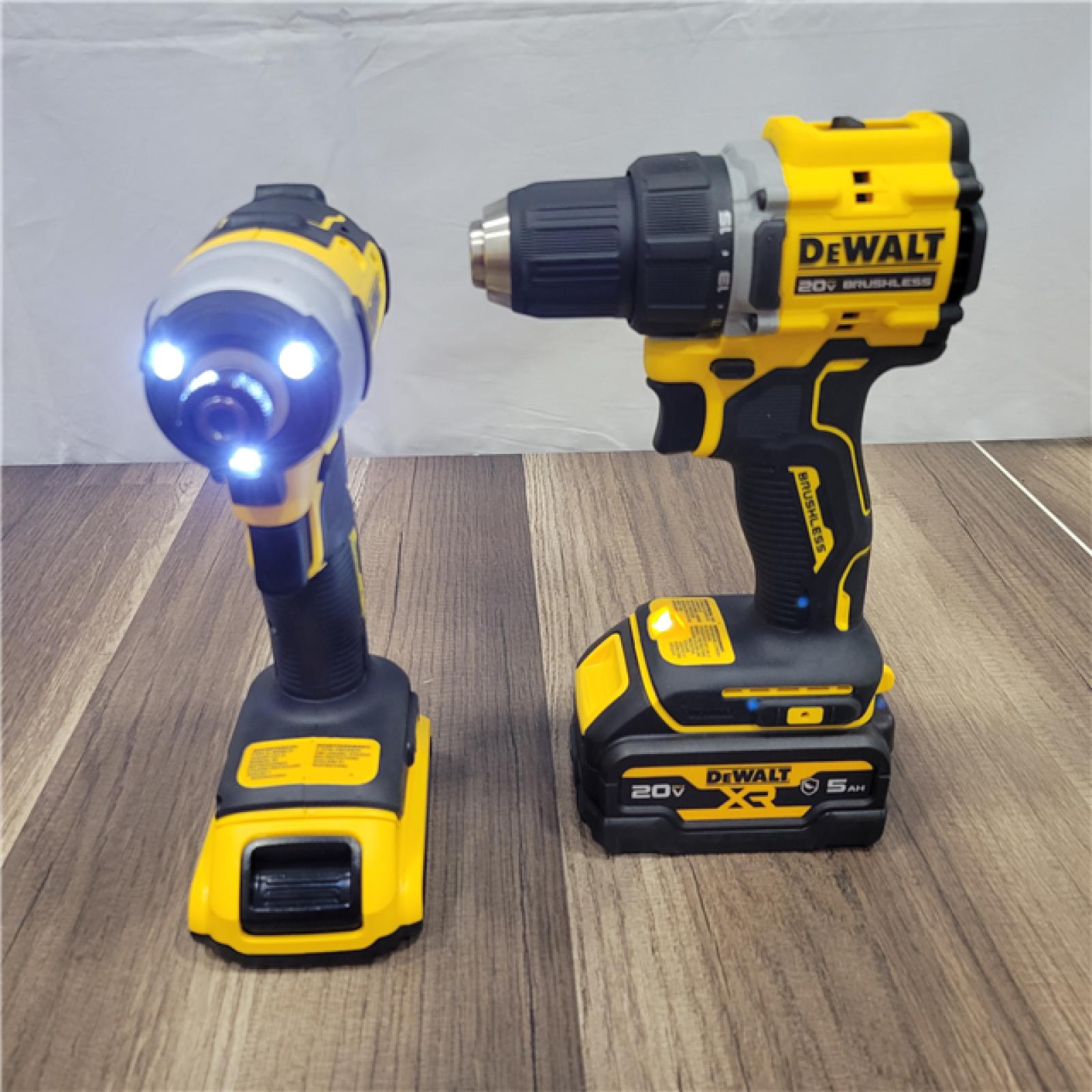 AS-IS DEWALT 20-Volt MAX Lithium-Ion Cordless 7-Tool Combo Kit with 2.0 Ah Battery, 5.0 Ah Battery and Charger