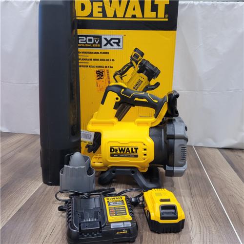 AS-IS   DeWalt Brushless Cordless Battery Powered Handheld Leaf Blower KIT