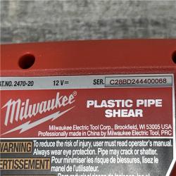 AS-IS Milwaukee 12V Lithium-Ion Cordless PVC Pipe Shear (Tool-Only)