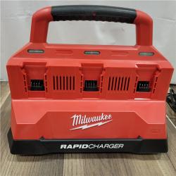 AS-IS- M18 18-Volt Lithium-Ion Battery Pack (2) 5.0Ah and High Output Battery Pack (2) 6.0Ah with PACKOUT 6-Port Rapid Charger