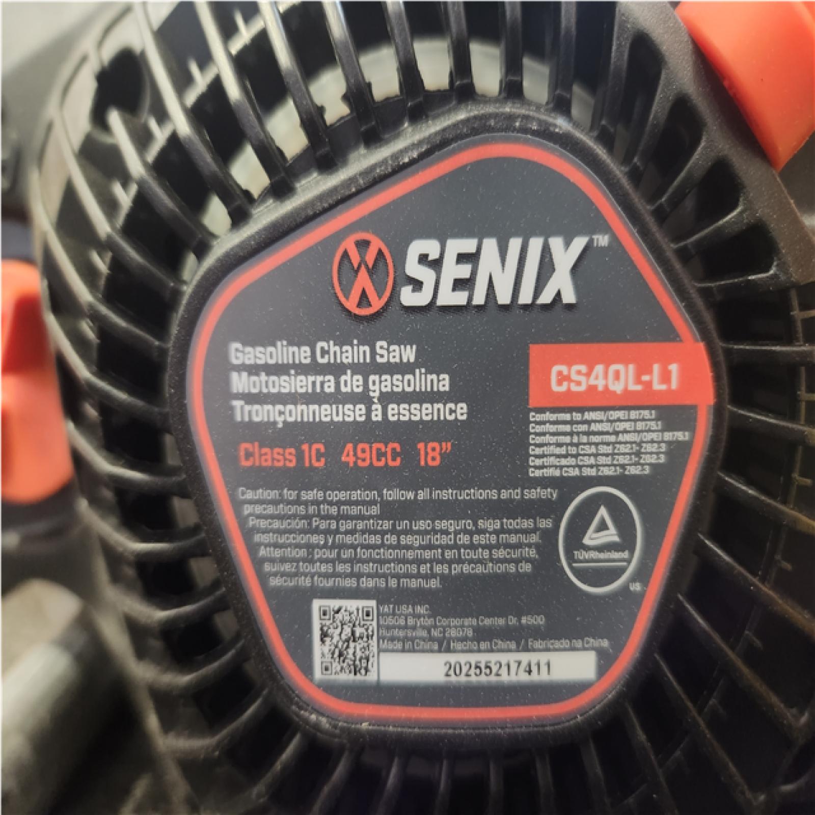 Phoenix LIKE NEW SENIX 4-Cycle 18-Inch Gas Chainsaw | 49cc Cordless Chain Saw