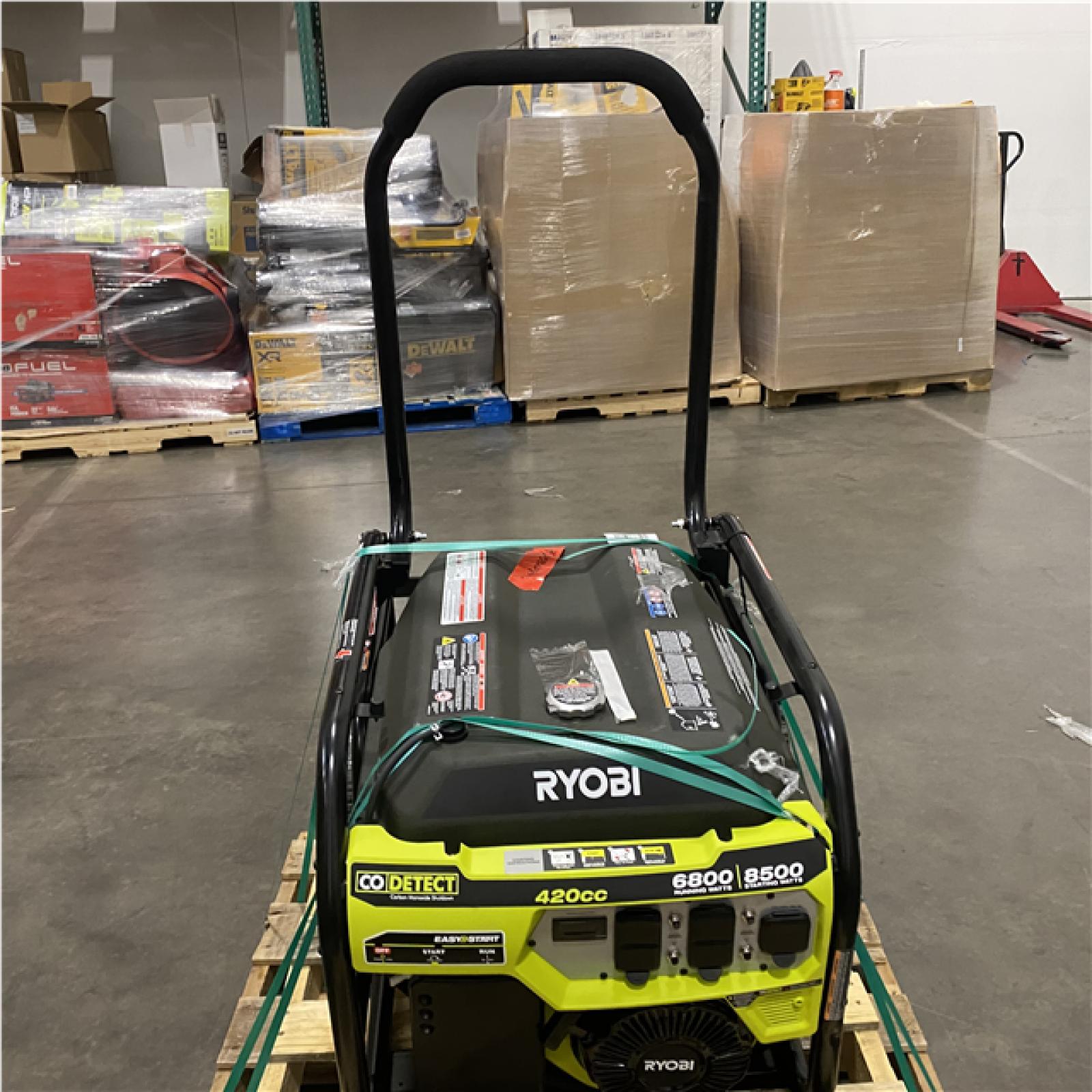 Dallas Location - As-Is RYOBI 6800-Watt Gasoline Powered Portable Generator