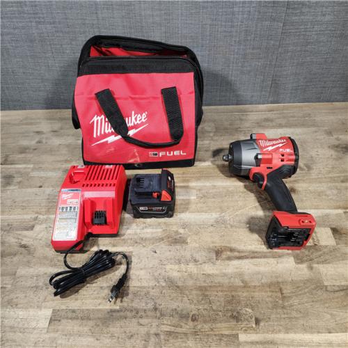 HOUSTON LOCATION - AS-IS Milwaukee M18 1/2 in. Cordless Brushless High Torque Impact Wrench Kit (Battery & Charger)