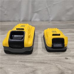 AS-IS Dewalt 20V MAX POWERSTACK Batteries and Charger Starter Kit (1.7 Ah/5 Ah) - DCBP315-2C