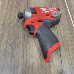 AS-IS M12 Milwaukee FUEL SURGE 12V Lithium-Ion Brushless Cordless 1/4 in. Hex Impact Driver Compact Kit W/Two 2.0Ah Batteries, Bag