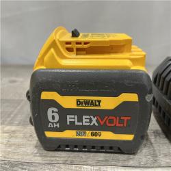 AS-IS DEWALT FLEXVOLT 20V/60V MAX Lithium-Ion 6.0Ah Battery Pack with 6 Amp Output Charger