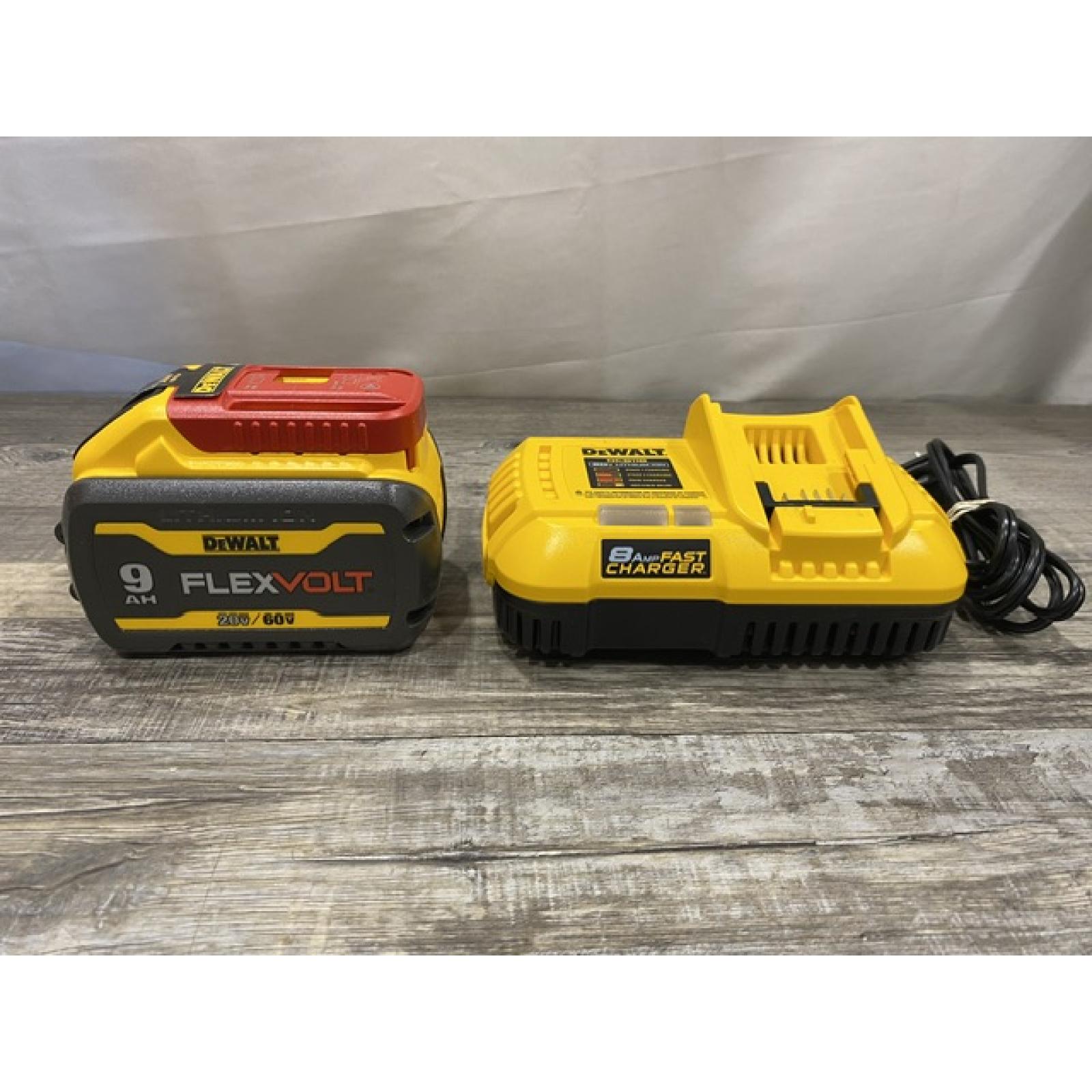 AS-IS DEWALT 20V/60V MAX FLEXVOLT Lithium-Ion 9.0Ah Battery and Charger Starter Kit