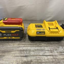 AS-IS DEWALT 20V/60V MAX FLEXVOLT Lithium-Ion 9.0Ah Battery and Charger Starter Kit
