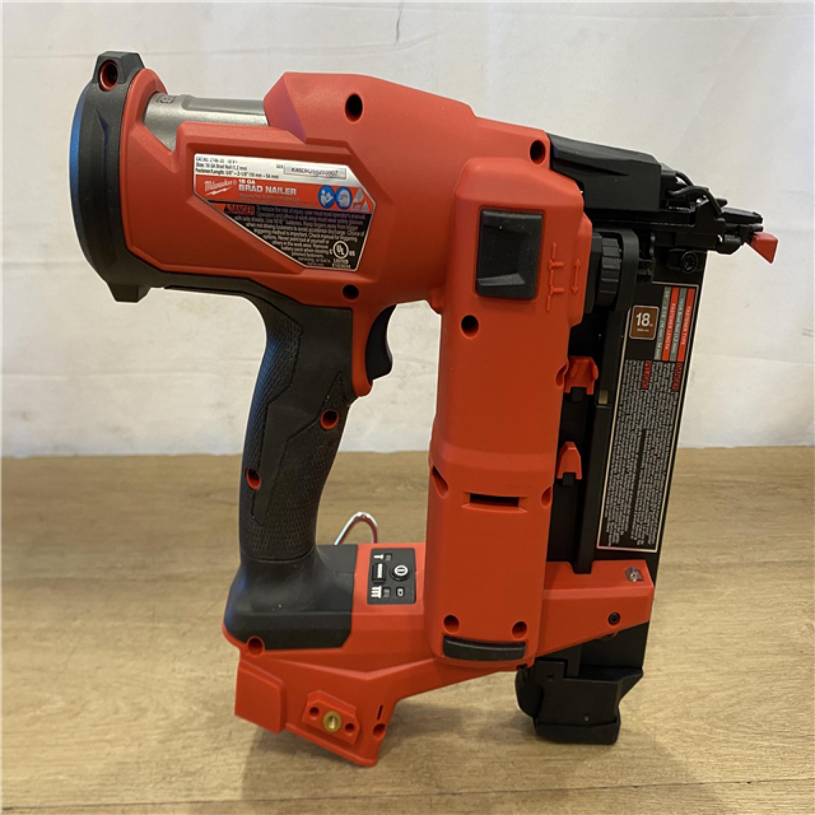 AS-IS Milwaukee FUEL 18-Volt Lithium-Ion Brushless Cordless Gen II 18-Gauge Brad Nailer (Tool-Only)