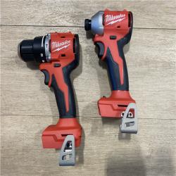 AS-IS Milwaukee 18-Volt Lithium-Ion Brushless Cordless Compact Hammer Drill/Impact Combo Kit