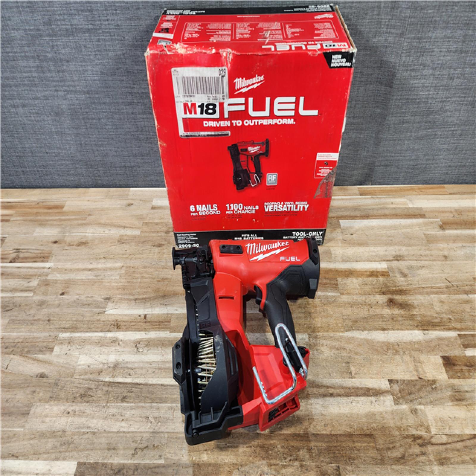HOUSTON LOCATION - AS-IS Milwaukee FUEL 18-Volt Lithium-Ion Brushless Cordless Coil Roofing Nailer (Tool Only)