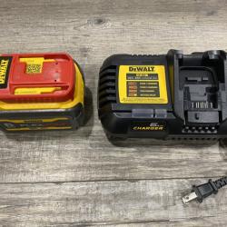 AS-IS DEWALT FLEXVOLT 20V/60V MAX Lithium-Ion 6.0Ah Battery Pack with 6 Amp Output Charger