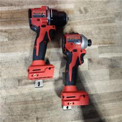 HOUSTON LOCATION - AS-IS Milwaukee M18 18V Lithium-Ion Brushless Cordless Compact Drill/Impact Combo Kit (2-Tool) W/(2) 2.0 Ah Batteries  Charger & Bag