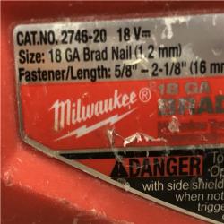 AS-IS Milwaukee FUEL 18-Volt Lithium-Ion Brushless Cordless Gen II 18-Gauge Brad Nailer (Tool-Only)