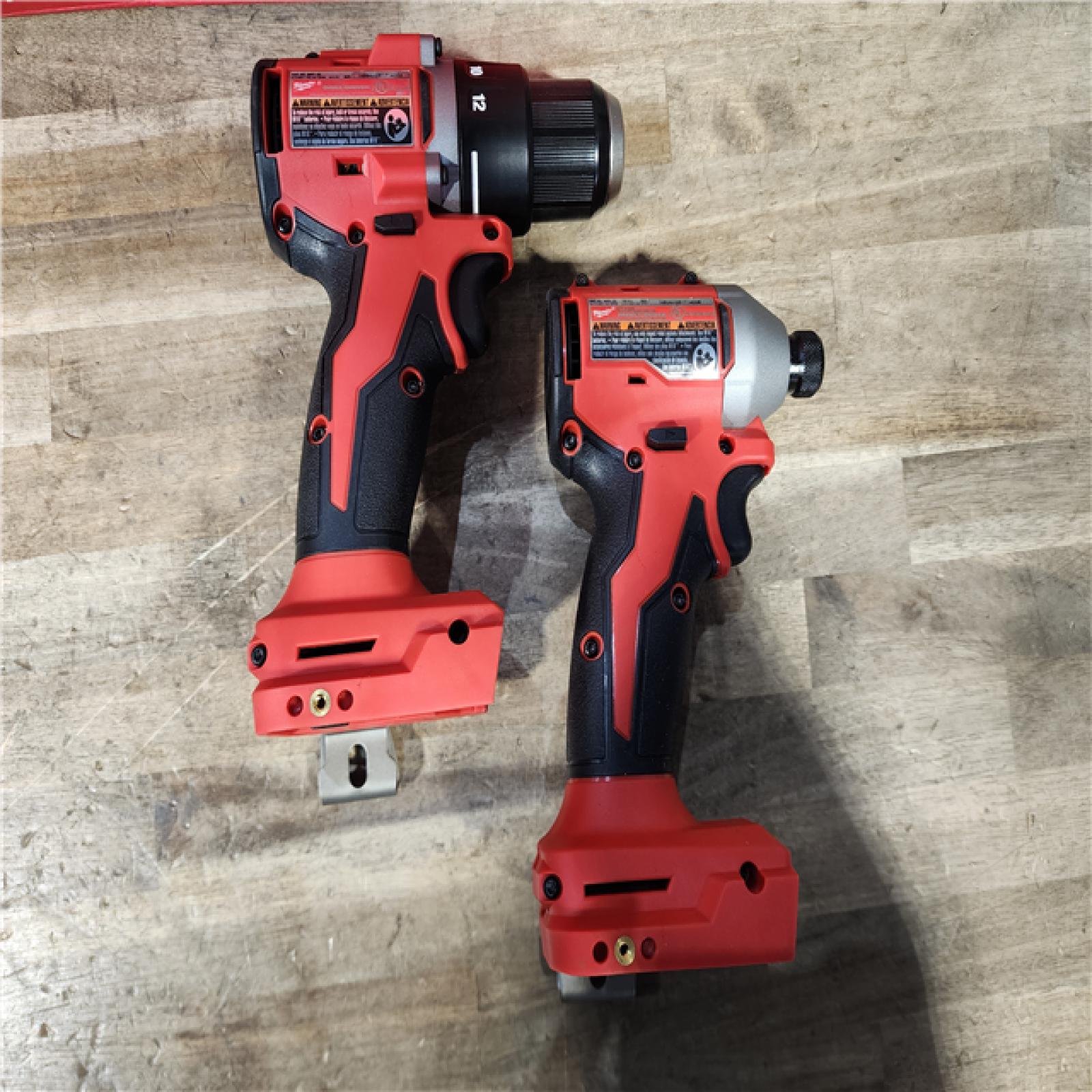 HOUSTON LOCATION - AS-IS Milwaukee M18 18V Lithium-Ion Brushless Cordless Compact Drill/Impact Combo Kit (2-Tool) W/(2) 2.0 Ah Batteries  Charger & Bag