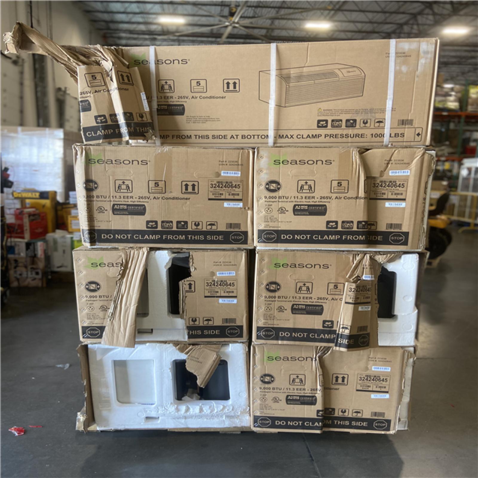 DALLAS LOCATION - Seasons 9,000 BTU 265 V, 20 amp Electric Heat/Cool PTAC (7 UNITS)