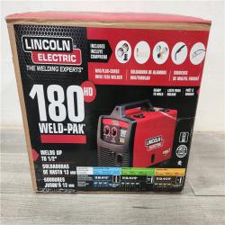 Phoenix Location NEW Lincoln Electric Weld-Pak 180 Amp MIG Flux-Core Wire Feed Welder, 230V, Aluminum Welder with Spool Gun sold separately