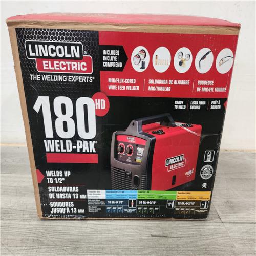 Phoenix Location NEW Lincoln Electric Weld-Pak 180 Amp MIG Flux-Core Wire Feed Welder, 230V, Aluminum Welder with Spool Gun sold separately