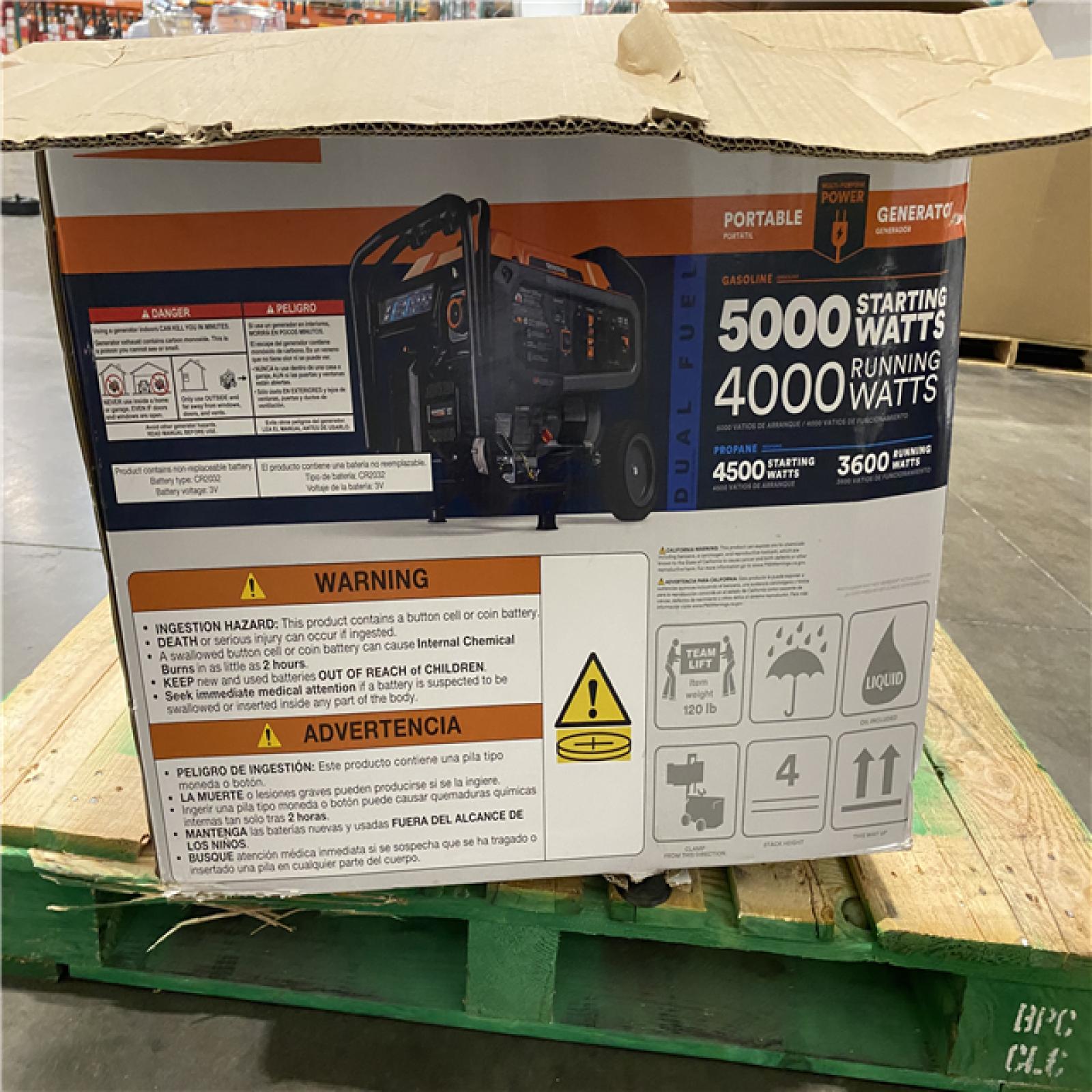 Dallas Location - As-Is Generac 4500 / 4000-Watt Portable Generator-Lot Of 2)