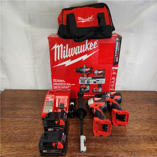 AS-IS Milwaukee M18 Brushless Cordless Hammer Drill/Impact (2-Tool) Combo Kit