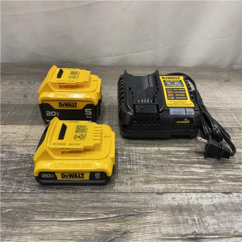 AS-IS DEWALT 20V MAX Lithium-Ion Battery Kit with 5.0Ah and 2.0Ah Battery and Charger