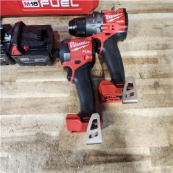 HOUSTON LOCATION - AS - IS Milwaukee FUEL 18V Lithium-Ion Brushless Cordless Hammer Drill and Impact Driver Combo Kit
