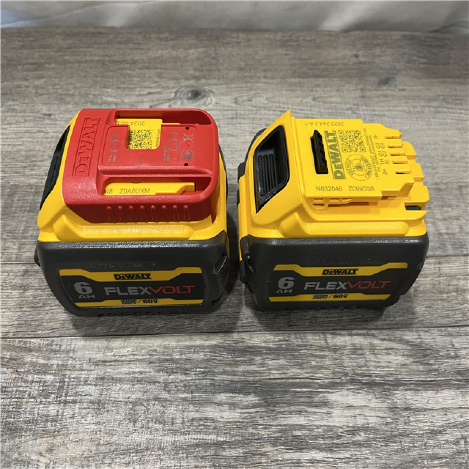 AS-IS DEWALT FLEXVOLT 20V/60V MAX Lithium-Ion 6.0Ah Battery Pack (2 Pack)