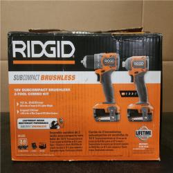 Phoenix LIKE NEW RIDGID 18V Cordless 2-Tool Combo Kit with Drill/Driver  Impact Driver  (2) 2.0 Ah Batteries  and Charger