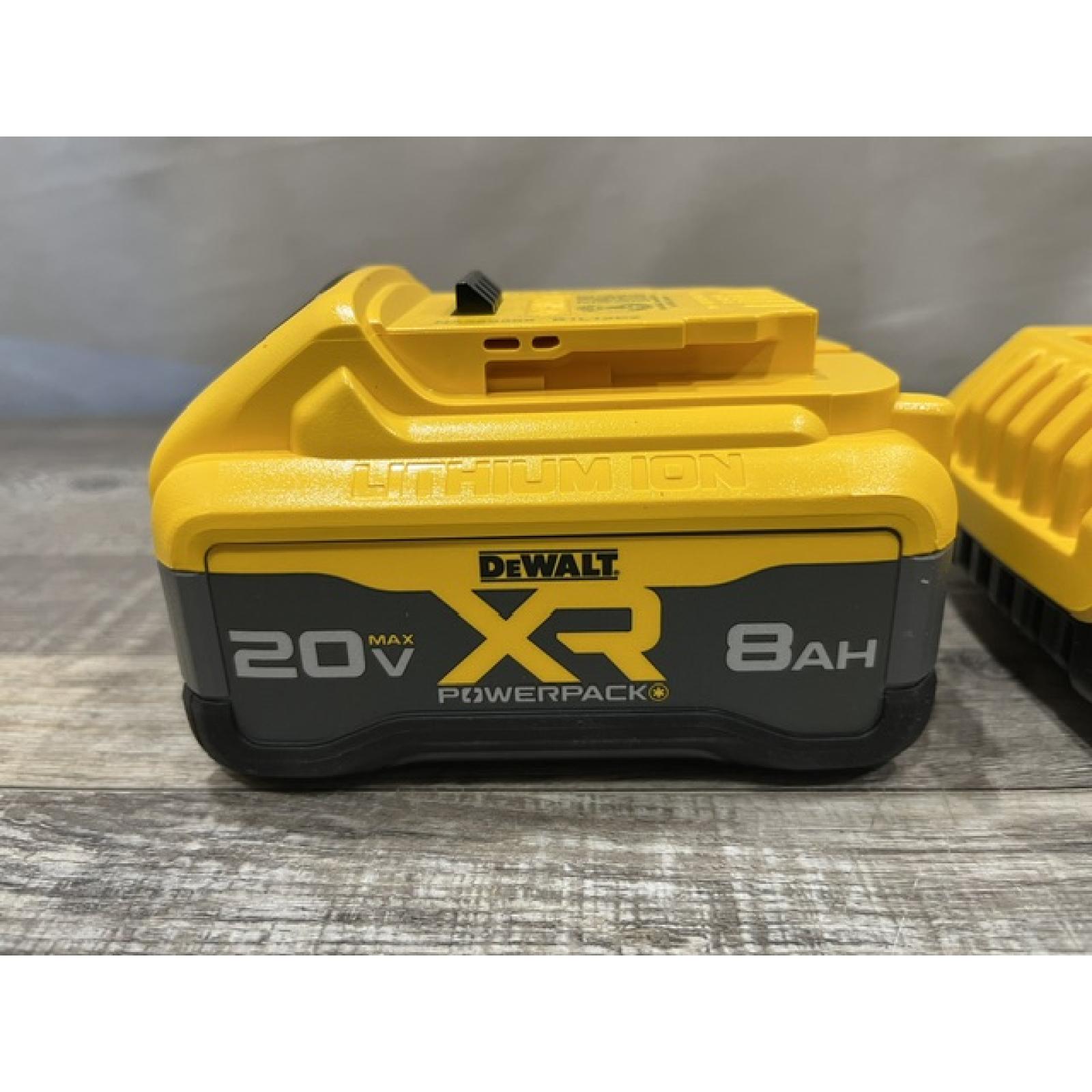 AS-IS DEWALT 20V MAX XR Power-Pack Lithium-Ion Starter Kit with 8. 0Ah Battery and Charger
