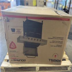 DALLAS LOCATION - Nexgrill Gourmet Pro 5-Burner Propane Gas Grill with Side Burner and Griddle Max Insert in Black