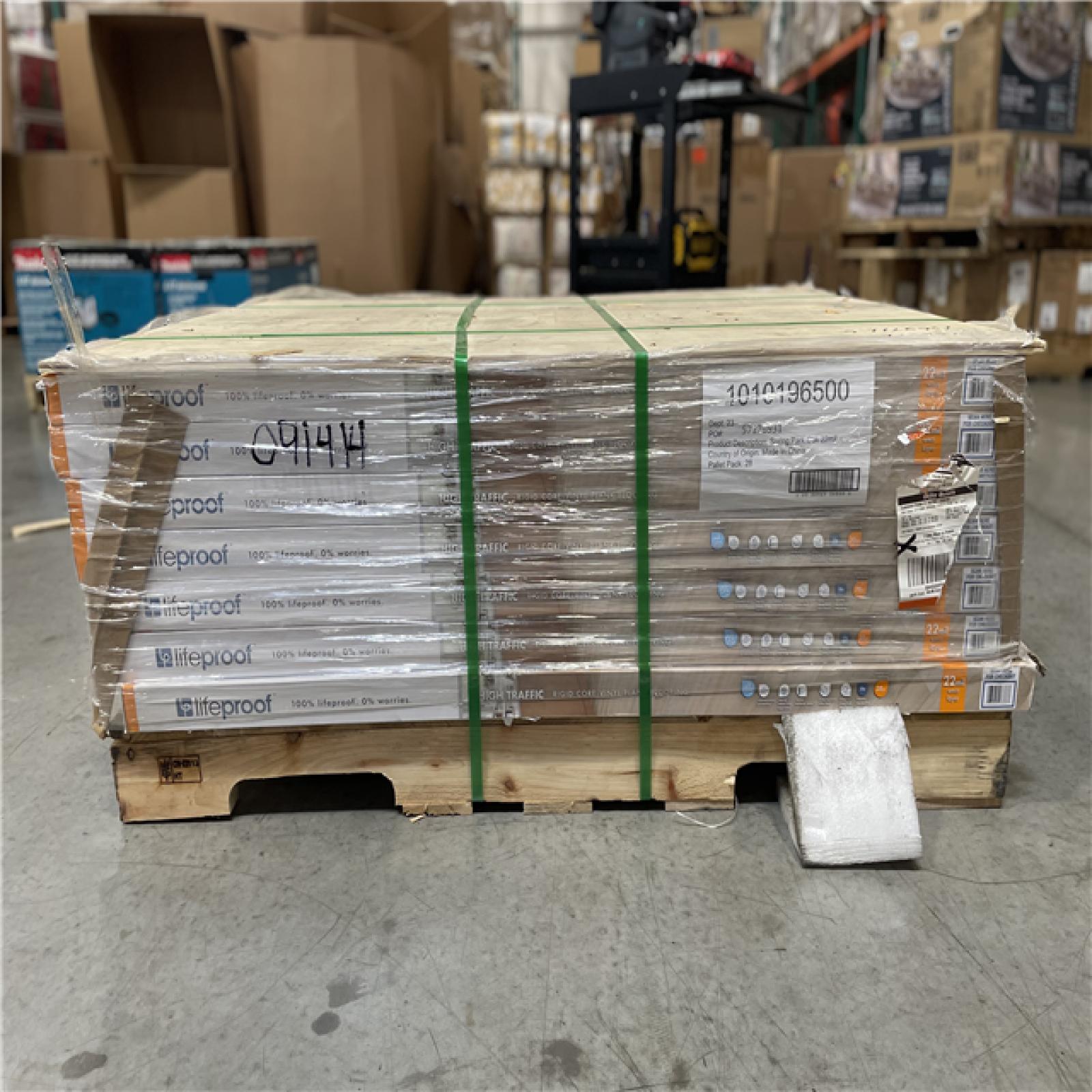 DALLAS LOCATION -LIFEPROOF Spring Park Oak 22 MIL x 8.7 in. W x 48 in. L Click Lock Waterproof Luxury Vinyl Plank Flooring (20.1 sq. ft./case)PALLET-(28 CASES)