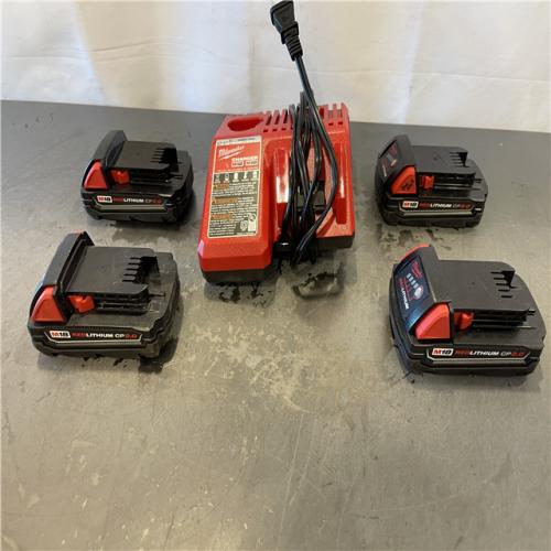 AS-IS  - Milwaukee M18 18-Volt Lithium-Ion Compact Battery Pack Kit (4 Pack)