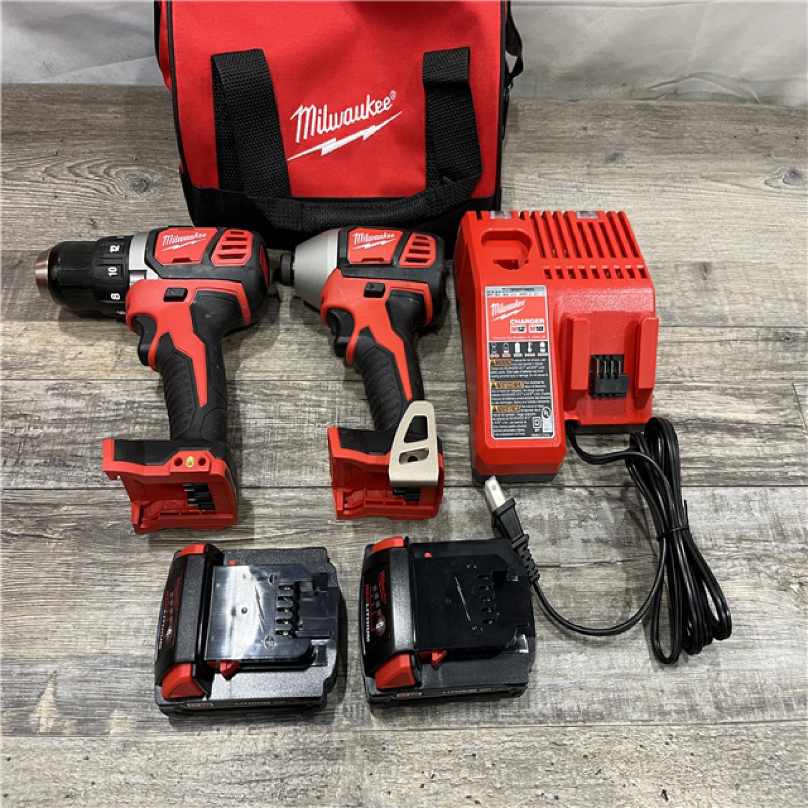 AS-IS Milwaukee 18V Lithium-Ion Cordless Drill Driver/Impact Driver Combo Kit