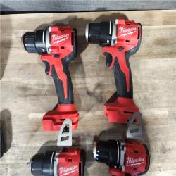 HOUSTON LOCATION - AS-IS MILWAUKEE 4 TOOL COMBO KIT W/ (2) BATTERY & CHARGER