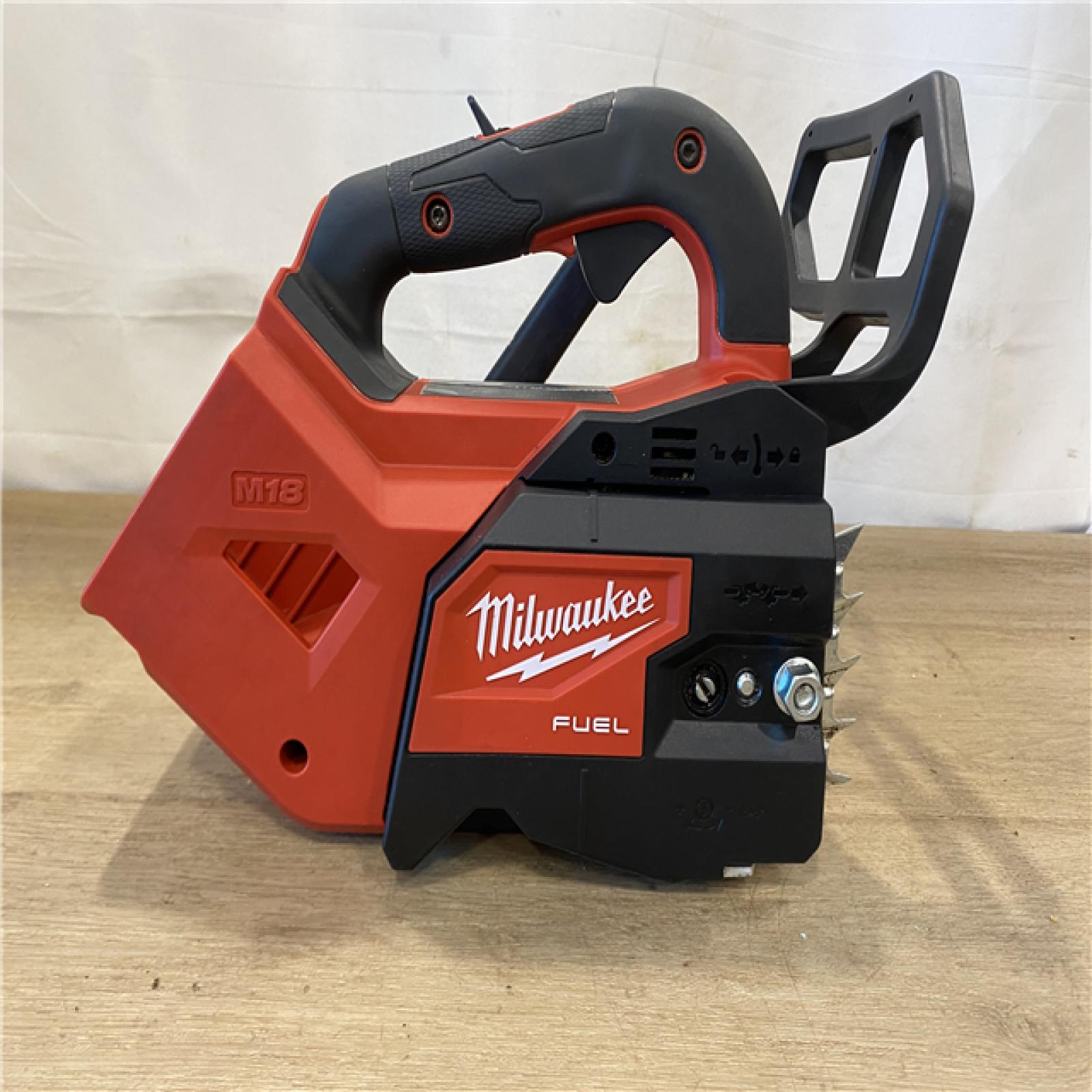 AS-IS Milwaukee FUEL 14 in. 18V Lithium-Ion Brushless Cordless Battery Top Handle Chainsaw (Tool Only)