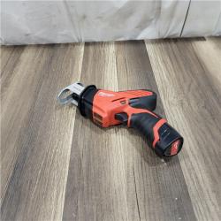 AS IS Milwaukee 2420-21 - M12 Fuel Hackzall 1/2  12V 1.5Ah Cordless Straight Handle Reciprocating Saw Kit