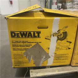 As-Is- DEWALT 15 Amp Corded 12 in. Double Bevel Sliding Compound Miter Saw