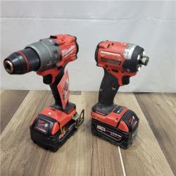 AS-IS Milwaukee M18 FUEL 18V Lithium-Ion Brushless Cordless Hammer Drill and Impact Driver Combo Kit (2-Tool) with 2 Batteries