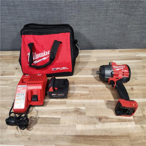 HOUSTON LOCATION - AS-IS (APPEARS LIKE NEW) Milwaukee FUEL 18V Lithium-Ion Brushless Cordless 1/2 in. Impact Wrench w/Friction Ring Kit