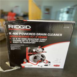 DALLAS LOCATION - RIDGID K-400 Drain Cleaning Snake Auger 120-Volt Drum Machine